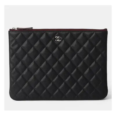 Chanel Caviar Skin Classic New Medium Clutch