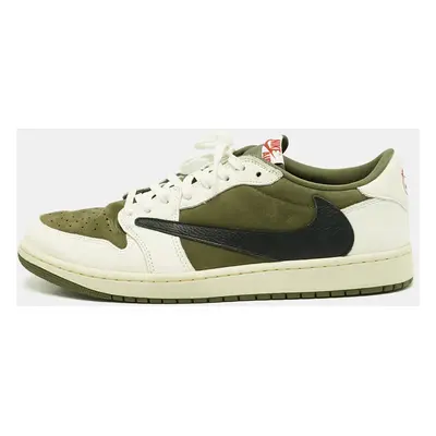 Air Jordans Multicolor Nubuck and Leather Jordan Retro Low OG SP Travis Scott Medium Olive Sneak