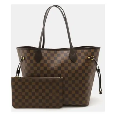 Louis Vuitton Brown Damier Ebene Canvas Neverfull MM Tote Bag