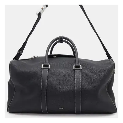 Dior Black Leather Rango Travel Shoulder Bag