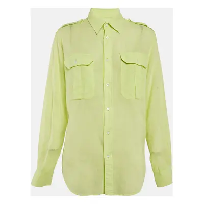 Polo Ralph Lauren Green Cotton Button Front Shirt