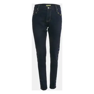 Versace Jeans Dark Blue Denim Stud Detail Jeans Waist 32"