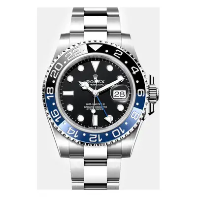 Rolex Black Stainless Steel GMT Master II BLNR Automatic Men's Wristwatch mm