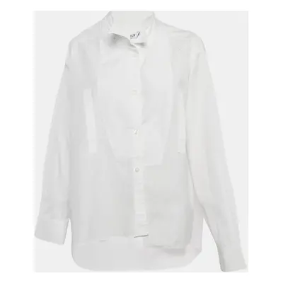 Loewe White Cotton Button Front Asymmetric Loose Fit Shirt