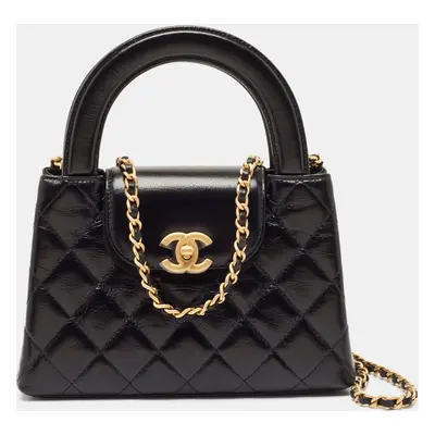 Chanel Black Quilted Leather Mini Kelly Bag