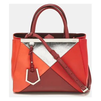 Fendi Multicolor Leather Patchwork 2Jours Tote