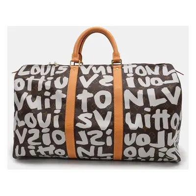 Louis Vuitton Keepall Argent Monogram Graffiti Size