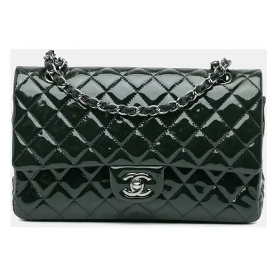 Chanel Blue Medium Classic Patent Double Flap