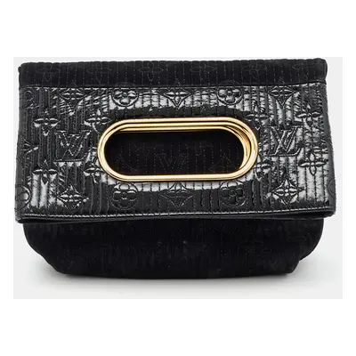 Louis Vuitton Black Monogram Suede Limited Edition Motard Afterdark Clutch