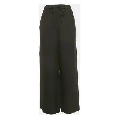 Valentino Black Crepe Wide Leg Trousers