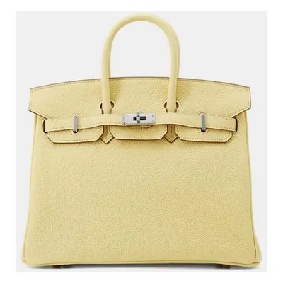 Hermes Jaune Poussin Togo Leather Birkin Bag