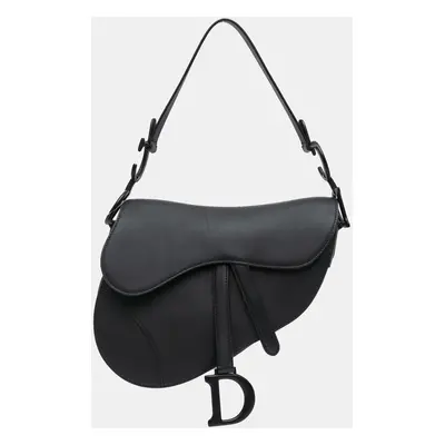 Dior Black Ultra Matte Calfskin Saddle Bag