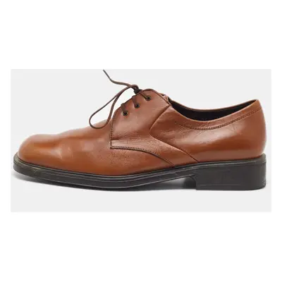 Salvatore Ferragamo Tan Leather Lace Up Derby Size 41.5