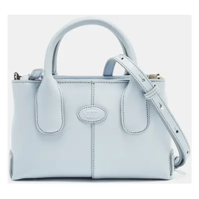 Tod's Light Blue Leather Mini Di Bag