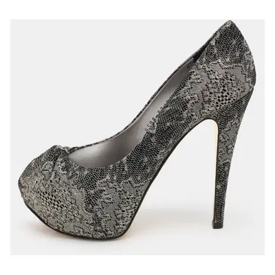 Gina Metallic Lace Platform Pumps Size 37.5