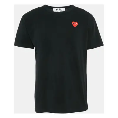 Comme des Garcons Play Black Heart Applique Cotton Jersey T-Shirt