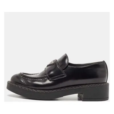 Prada Black Patent Leather Platform Loafers Size