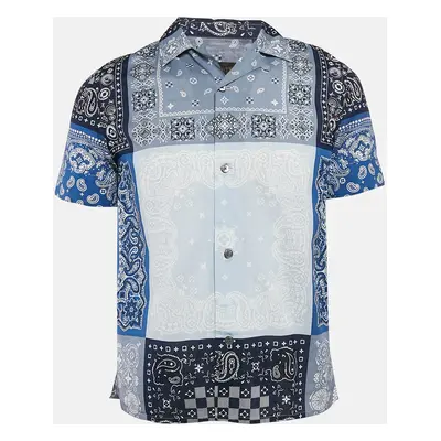 Louis Vuitton Blue Bandana Print Cotton Short-Sleeve Shirt