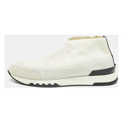 Hermes White Knit Fabric Tokyo Sneakers Size 38.5