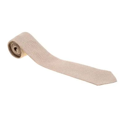 Brioni Beige Textured Silk Jacquard Tie