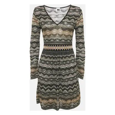 M Missoni Black/Gold Lurex Knit Mini Dress