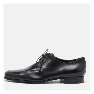 Salvatore Ferragamo Black Leather Lace Up Derby Size 41.5