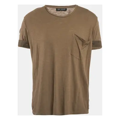 Neil Barrett Brown Cotton Loose Fit T-Shirt