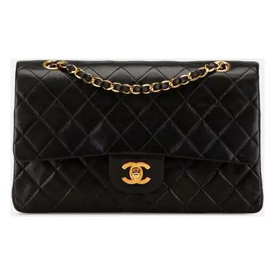 Chanel Black Medium Classic Lambskin Double Flap Bag