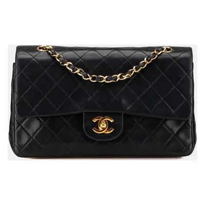 Chanel Black Medium Classic Lambskin Double Flap