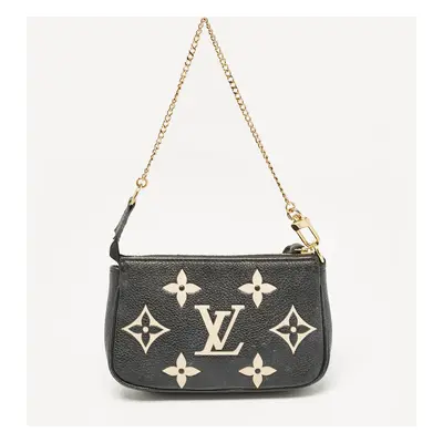 Louis Vuitton Black Giant Monogram Empreinte Mini Pochette Accessoires