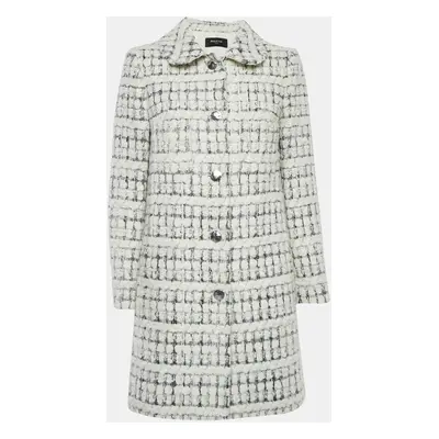 Paule Ka Off White Tweed Mid-Length Coat