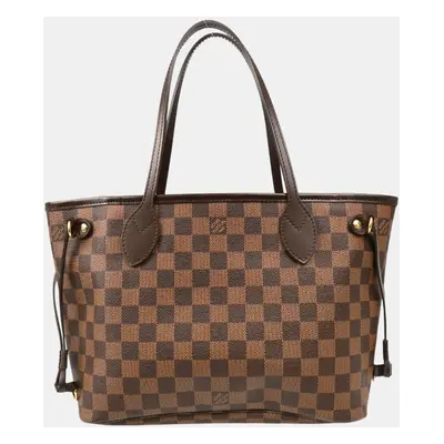 Louis Vuitton Brown Damier Ebene Canvas Neverfull PM Tote Bag