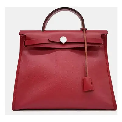 Hermes Red Leather ZIP Erbag Small bag