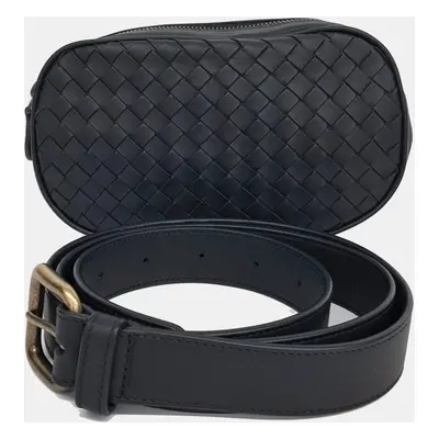 Bottega Veneta Black Leather Belt bag