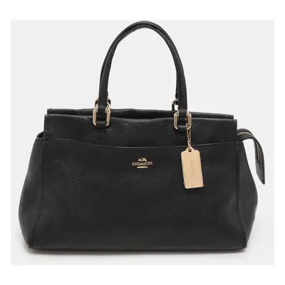 Coach Black Leather Fulton Satchel