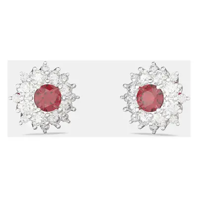 925 Sterling Silver Flower Color & Lab Grown Diamond Stud Earrings