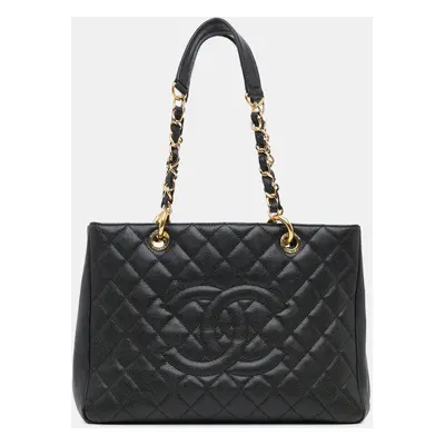 Chanel Black Caviar Grand Shopping Tote