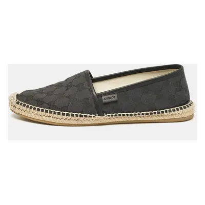 Gucci Black GG Canvas Espadrille Flats Size 40.5