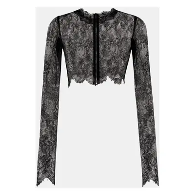 Dolce & Gabbana Black Chantilly Lace Top IT