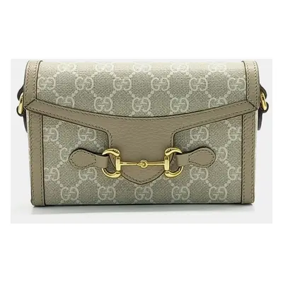 Gucci Beige PVC Horsebit Mini Bag