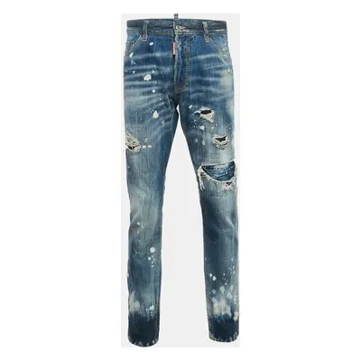 Dsquared2 Blue Distressed Denim Jeans Waist 38"