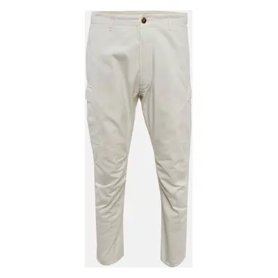 Tom Ford White Cotton Gabardine Cargo Pants