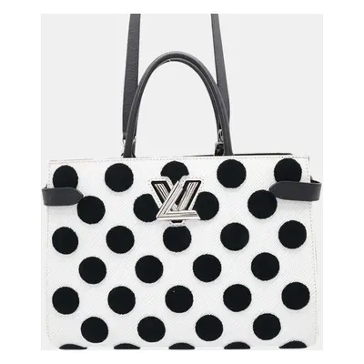 Louis Vuitton White/Black Epi Infinity Dot Twist Tote Shoulder Bag