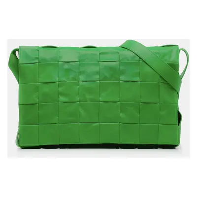 Bottega Veneta Green Maxi Nappa Intrecciato Cassette Crossbody