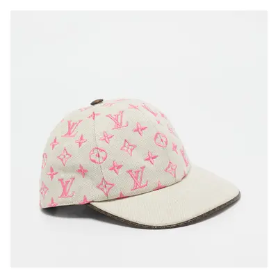 Louis Vuitton Pink/Beige LV Embroidered Canvas Cap