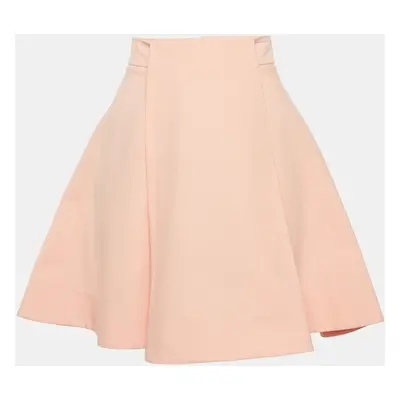 Balenciaga Pink Gabardine Pleated Short Skirt