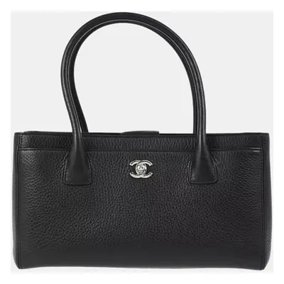 Chanel Black Deerskin Executive Cerf Tote Shoulder Bag