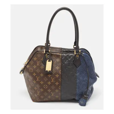 Louis Vuitton Marine Monogram Canvas and Leather Limited Edition Blocks Zipped Bag