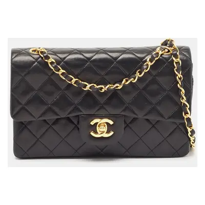 Chanel Black Quilted Leather Small Classic Double Flap Bag