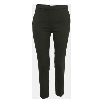 Sandro Black Gabardine Slim Fit Formal Trousers